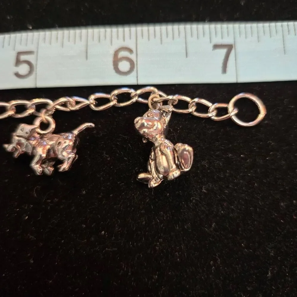 Disney 101 Dalmations Charm Bracelet and Earrings Set Vintage